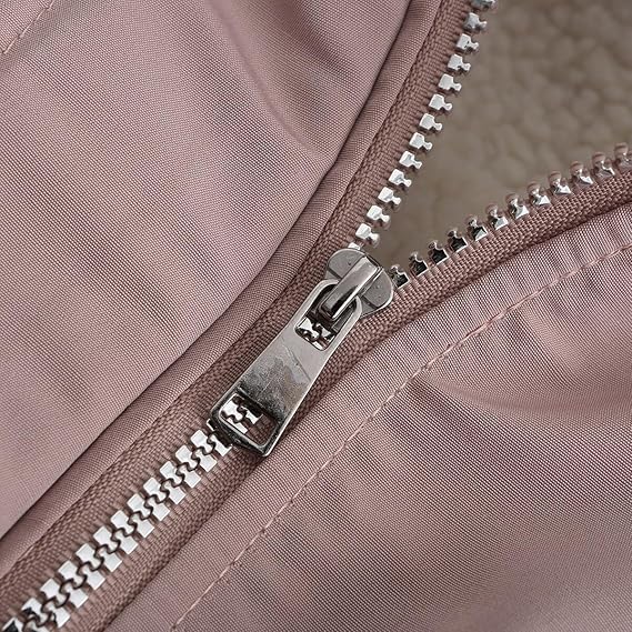 Women Warm Faux Fur Hooded Jacket Long Sleeves Fleece Lined Winter Coat Fashion Winter Parka Outerwear
